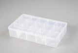 15 Compartments Clear Crafts Organizer transparent Storage Box for Washi Tape Art Supplies and Sticker Stationery