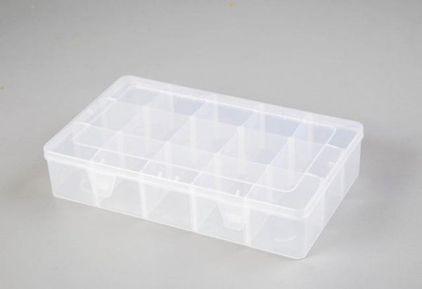 15 Compartments Clear Crafts Organizer transparent Storage Box for Washi Tape Art Supplies and Sticker Stationery