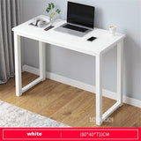 B2783 80/100/120/140cm Modern Manmade Board Steel Frame Office Computer Table Household Economical Large Desktop Study Desk