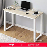 B2783 80/100/120/140cm Modern Manmade Board Steel Frame Office Computer Table Household Economical Large Desktop Study Desk