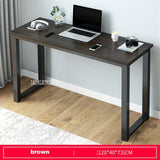 B2783 80/100/120/140cm Modern Manmade Board Steel Frame Office Computer Table Household Economical Large Desktop Study Desk