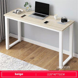 B2783 80/100/120/140cm Modern Manmade Board Steel Frame Office Computer Table Household Economical Large Desktop Study Desk