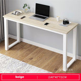 B2783 80/100/120/140cm Modern Manmade Board Steel Frame Office Computer Table Household Economical Large Desktop Study Desk