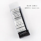 20pcs/pack Multi-color Washi Tape Scrapbooking Decorative Adhesive Tapes Paper Japanese Stationery Sticker