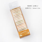 20pcs/pack Multi-color Washi Tape Scrapbooking Decorative Adhesive Tapes Paper Japanese Stationery Sticker