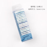 20pcs/pack Multi-color Washi Tape Scrapbooking Decorative Adhesive Tapes Paper Japanese Stationery Sticker