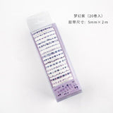 20pcs/pack Multi-color Washi Tape Scrapbooking Decorative Adhesive Tapes Paper Japanese Stationery Sticker