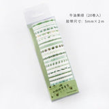 20pcs/pack Multi-color Washi Tape Scrapbooking Decorative Adhesive Tapes Paper Japanese Stationery Sticker
