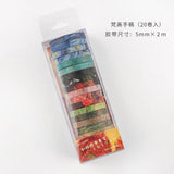 20pcs/pack Multi-color Washi Tape Scrapbooking Decorative Adhesive Tapes Paper Japanese Stationery Sticker