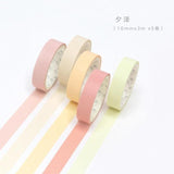 5pcs/lot Decorative Washi Tape Diy Rainbow Sticker Masking Paper Set For Diy Crafts Planners Scrapbooks Bullet Journals Cards