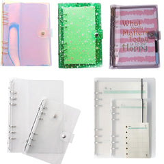 6-ring  transparent A6 A5 planner binder Spiral Personal Bullet Journal clear Shell
