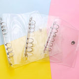 6-ring  transparent A6 A5 planner binder Spiral Personal Bullet Journal clear Shell