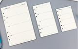 6-ring  transparent A6 A5 planner binder Spiral Personal Bullet Journal clear Shell