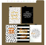 6-ring  transparent A6 A5 planner binder Spiral Personal Bullet Journal clear Shell