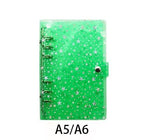 6-ring  transparent A6 A5 planner binder Spiral Personal Bullet Journal clear Shell