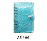 6-ring  transparent A6 A5 planner binder Spiral Personal Bullet Journal clear Shell