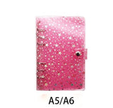 6-ring  transparent A6 A5 planner binder Spiral Personal Bullet Journal clear Shell