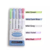 3pcs or 5pcs/set zebra mildliner color Japanese stationery double headed fluorescent pen  hook pen color Mark pen kawaii