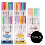 3pcs or 5pcs/set zebra mildliner color Japanese stationery double headed fluorescent pen  hook pen color Mark pen kawaii