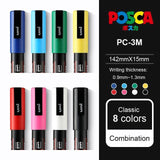 UNI POSCA Series Mark Pen Combination  Painting Filling Dedicated POP Poster Advertising Pen PC-1M / PC-3M / PC-5M