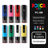 UNI POSCA Series Mark Pen Combination  Painting Filling Dedicated POP Poster Advertising Pen PC-1M / PC-3M / PC-5M