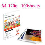 A4 100 sheets Photo Paper Glossy Printer Photographic Paper High-gloss paper for Inkjet Printer Office 20 sheets /100 sheets