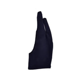 Black 2 Finger Anti-fouling Glove,both For Right And Left Hand Artist Drawing For Any Graphics Drawing Tablet