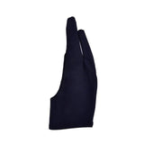 Black 2 Finger Anti-fouling Glove,both For Right And Left Hand Artist Drawing For Any Graphics Drawing Tablet