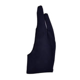 Black 2 Finger Anti-fouling Glove,both For Right And Left Hand Artist Drawing For Any Graphics Drawing Tablet