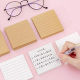 Blank Horizontal Grid Memo Pads Simple Scrapbook Sticker School Supplies Post Sticky Notes Office Stationery