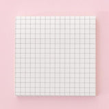 Blank Horizontal Grid Memo Pads Simple Scrapbook Sticker School Supplies Post Sticky Notes Office Stationery