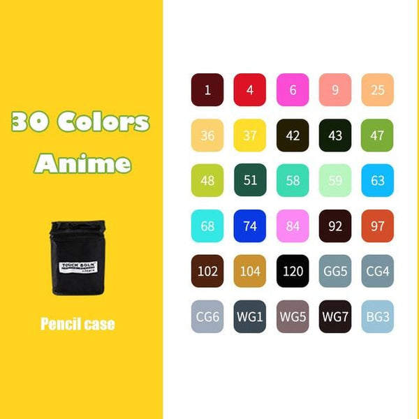 36/48/168/204 Colors Double Headed Art Markers Set Artist Sketch Oily Alcohol Based Markers For Manga School Office Art Supplies