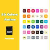 36/48/168/204 Colors Double Headed Art Markers Set Artist Sketch Oily Alcohol Based Markers For Manga School Office Art Supplies