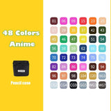 36/48/168/204 Colors Double Headed Art Markers Set Artist Sketch Oily Alcohol Based Markers For Manga School Office Art Supplies