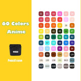 36/48/168/204 Colors Double Headed Art Markers Set Artist Sketch Oily Alcohol Based Markers For Manga School Office Art Supplies
