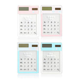 Transparent cute cartoon 8-digit calculator Solar energy mini Portable calculator School Supplies kawaii