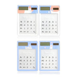 Transparent cute cartoon 8-digit calculator Solar energy mini Portable calculator School Supplies kawaii