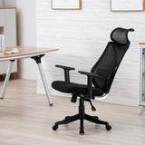 High Back Ergonomic Executive Office Chair Adjustable Armrests Mesh Computer Chair Head Support