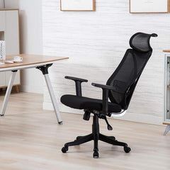 High Back Ergonomic Executive Office Chair Adjustable Armrests Mesh Computer Chair Head Support