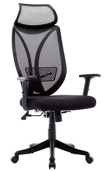 High Back Ergonomic Executive Office Chair Adjustable Armrests Mesh Computer Chair Head Support