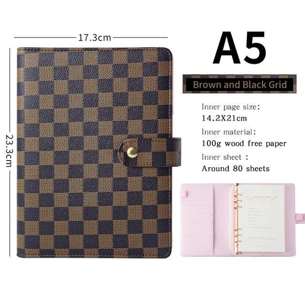 Amazon Hot selling A5 Designed Customized Gold ring binder agenda Journal Diary planner notebooks