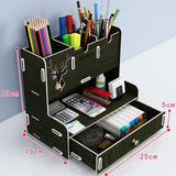 Ayane Creative Pen pencil holder Receiving Box Desktop  Learning  Penholder Office  desk organizer storage rack supplies wood