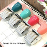 Fromthenon Cute Date Stamp for Planner Clear Stamps Bussiness Rubber Stamp with Adjustable Date Diary School Supplies Stationery