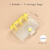 JIANWU Creative Cute Transparent 3 ring Mini Loose-leaf Hand Book Student Portable Notebook ring binder Kawaii School Supplies