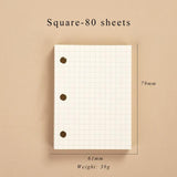 JIANWU Creative Cute Transparent 3 ring Mini Loose-leaf Hand Book Student Portable Notebook ring binder Kawaii School Supplies