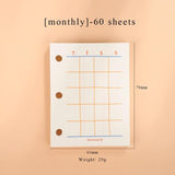 JIANWU Creative Cute Transparent 3 ring Mini Loose-leaf Hand Book Student Portable Notebook ring binder Kawaii School Supplies