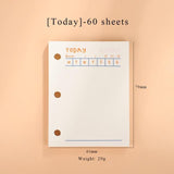 JIANWU Creative Cute Transparent 3 ring Mini Loose-leaf Hand Book Student Portable Notebook ring binder Kawaii School Supplies