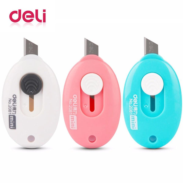 Deli 1pcs Brand Cute Kawaii Plastic Art Knife Creative Mini Knife Box Cutter Kids Gift Office School Supplies Korean Stationery