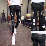 Ripped Printed Skinny Fit Jeans [Pre-Order] - Size: W27-33 27 / Design D